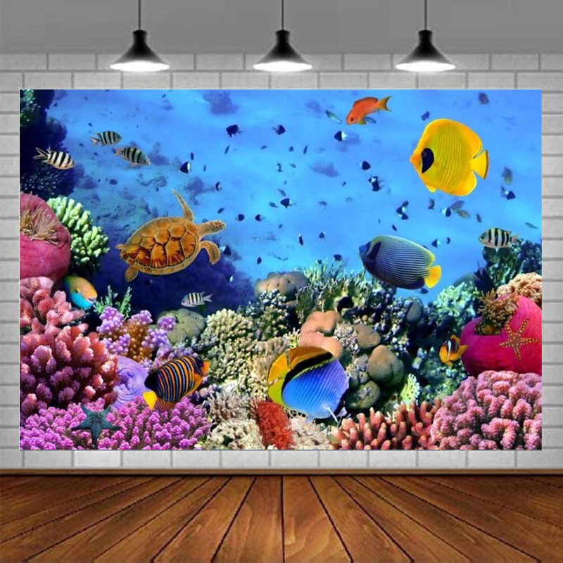 Aquarium Marine World - Under Sea Seabed World Photography Backdrop
