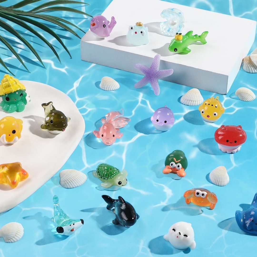 Mini Ocean Animals Resin Figur - đánh giá và giá Aquarium Marine World