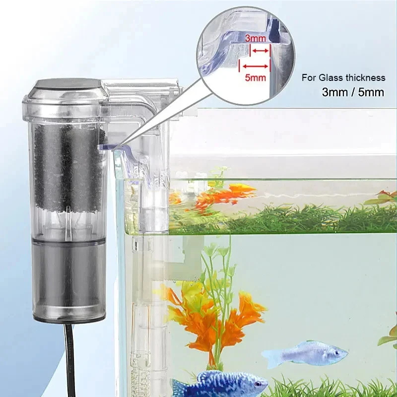 Mini External Waterfall Fish T - đánh giá và giá Aquarium Marine Filter