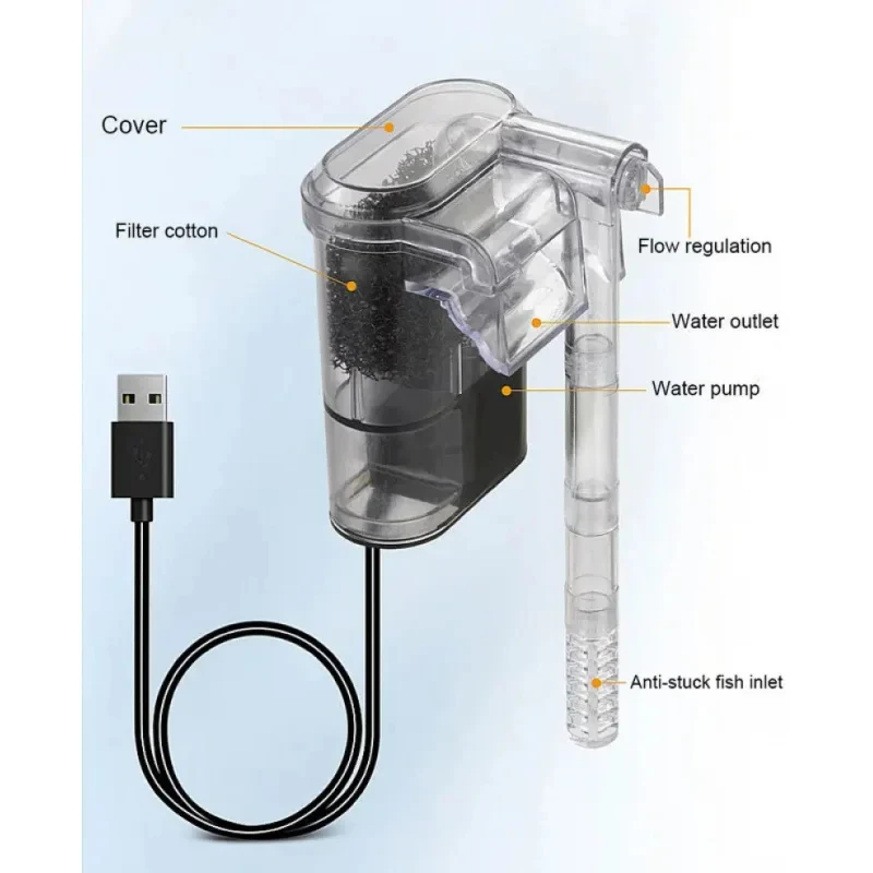 Mini External Waterfall Fish T - đánh giá và giá Aquarium Marine Filter